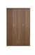 PICO Engineered Wood 3 Door Wardrobe with Out Mirror - Leon Teak