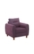 neudot Scott Single Seater Fabric Sofa | Premium Fabric Sofa | Padded Cushioned Armrest | Solid Wood Leg - Paradise Purple