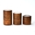 Candle Stand Mango Wood Handcrafted Table Centerpiece Pillar for Living Room - Teak Walnut Polish Finish (Pack of 3)