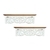 Wall Shelf Woodenclave Wall Bracket Wall Decoration Handmade Wooden/Shelves for Living Room (White) Set of 2