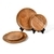 Acacia Wood Dinner Plates2 each of 11 Inch & 8 inch Round Wood Plates Set of 4Hand crafted and Organic