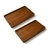 Acacia Wood Multipurpose Tray Woodenclave Platter11 Inch Set of 2, Hand crafted and Organic