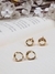 Firoza Gold Plated Kundan Stud Earrings Combo