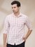 Men Regular Fit Checkered Medium Orange Shirt