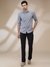 Men Regular Fit Checkered Medium Grey Shirt