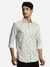 Men Regular Fit Printed Medium Green Shirt