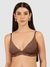Guess Brown Cotton Solid/Plain Women Pushup Bra