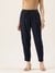 Blue Pencil Pleated Cigarette Trousers