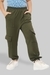 Ninos Dreams Girls Solid Cargo Style Joggers with four Pockets- Olive Green