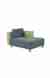 neudot Hailey Duet Fabric 1 Seater Left Aligned Lounger | L Shape | LHS | Comfortable Sofa Dual Color | Living Room | Bed Room | Castle Green Colour