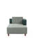 neudot Hailey Duet Fabric 1 Seater Left Aligned Lounger| Sectional | LHS | in Misty Green | Dual Colour |