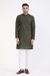 Albion Mens Primume M.Green Kurta Pyjama