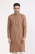 Albion Mens Primume Brown Kurta Pyjama