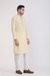 Albion Mens Primume Light Yellow Kurta Pyjama