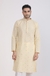 Albion Mens Primume Light Yellow Kurta Pyjama