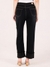 Albion Women OD Black Smart Straight Jeans