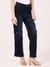 Albion Women OD Black Smart Straight Jeans