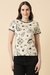Women Beige Printed Casual T-shirt