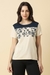 Women Beige Printed Casual T-shirt