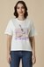 Women White Printed Casual T-shirt