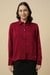 Women Maroon Solid Long Sleeves Shirt