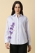 Women White Striped Long Sleeves Shirt