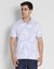 American Eagle Men Blue Flex Pique Printed Polo Shirt