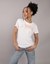 American Eagle Women White Slim Classic Logo Graphic T-Shirt