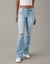 American Eagle Women Blue Ne(x)t Level Ripped Low-Rise Kick Bootcut Jean