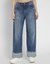 American Eagle Women Blue Stretch High-Waisted Stovepipe Cuffed Jean
