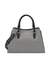 Guess Women Grey Typography Adjustable Detachable Strap Satchel Bag