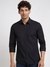 Being Human Slim Fit Men Collared Shirts-Black