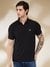 Being Human Men Black Solid Polo Neck T-Shirt