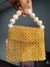 Yellow Minitial Bag with Pearl Handle