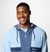 Men Blue Spire Valley Hooded Windbreaker Omni Shade Jacket