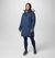Women Navy Blue Suttle Mountain Long Insulated Omni Heat Jacket