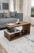 NEUDOT BATIAN Engineered Wood Coffee Table | Centre Table with Storage for Drawing Rooming, Living Room and Office (Finish Color - Teak)