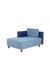 neudot Hailey Duet Fabric 1 Seater RHS Lounger in Mirage Blue Colour