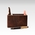 Unmet-desire-croco-series-pen-holder-stand-brown-color-medium-two-compartment-front-view