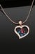 Estele Rose Gold Plated Heart shaped Pendant with Austrian Crystal & Enamel for Women