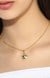 Estele Gold Plated Cool Emoji Pendant with white Crystals for Women