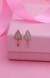 Estele Gold Plated CZ Triangular Drop Earrings for Women
