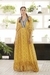 Yellow Printed Long Kaftan Dress