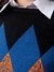 Women Off White Relaxed Fit Argyle Print Sweater