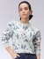 Women Green Relaxed Fit Floral Crewneck Sweatshirt