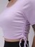 Women Purple Fitted Solid Crop Top