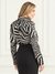 Guess Women Black Abstract Print Collared Long Sleeves Shirt