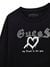 Guess Girls Jet Black A996 Printed Regular Fit T-Shirt