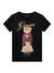 Guess Girls Jet Black A996 Printed Regular Fit T-Shirt