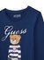 Guess Girls Secret Blue Printed Regular Fit T-Shirt